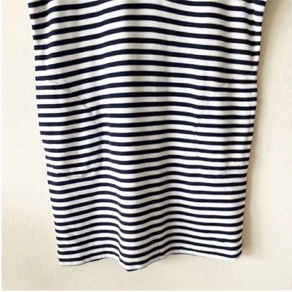 ATM Anthony Thomas Melillo V Neck Navy Striped Shift Dress - Picture 5 of 9